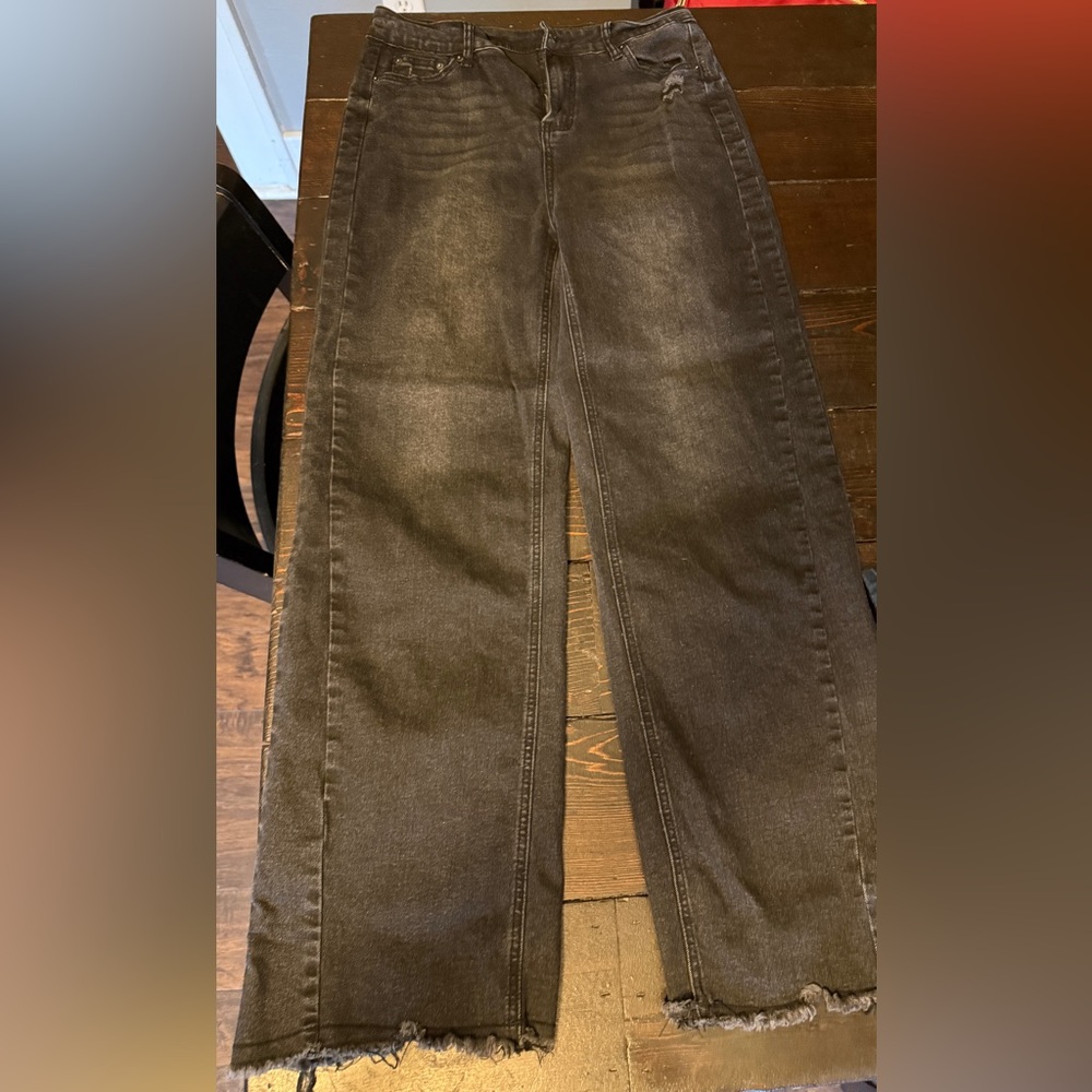 Source Unknown Dark Gray Women's Flare Jeans